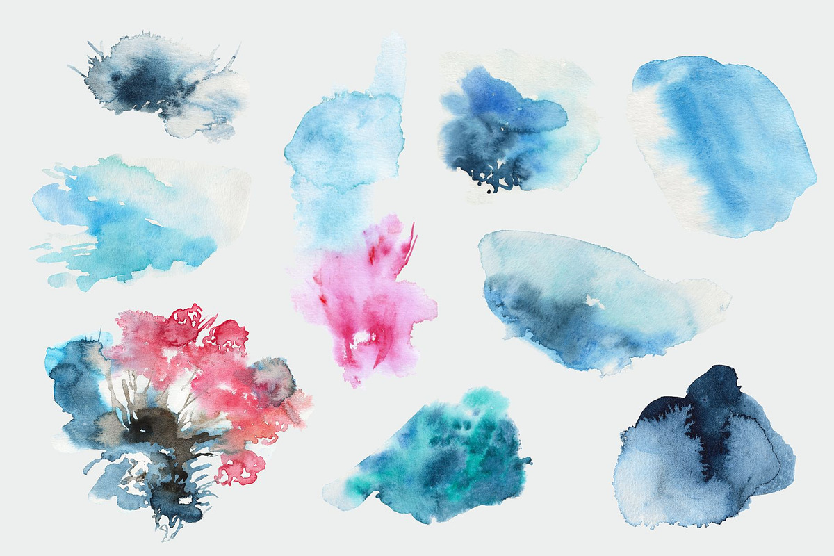 Watercolor Abstract Coral Shapes, an Illustration by Kolorata Art (Photo 4 of 9)