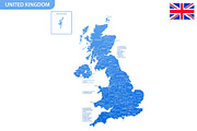 Detailed map of Great Britain, an Illustration by Vector Shop (Thumbnail 3 of 5)