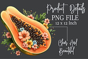 Watercolor Papaya Fruit Clipart, an Illustration by Rose Art (Thumbnail 5 of 7)