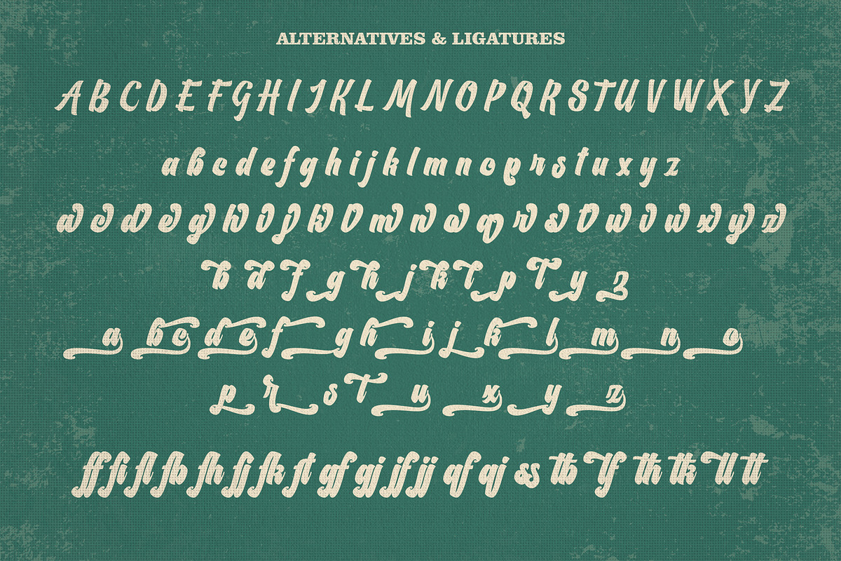 Middle Thread - Retro Font, a Script Font by Maculinc Type (Photo 11 of 11)