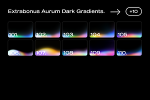 100 Aurum Dark Gradients Collection