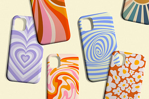 Retro Groovy Hippie Patterns