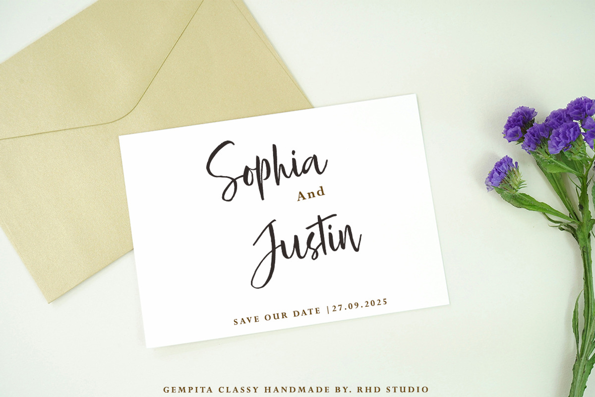Gempita, a Script Font by AnayaStudio (Photo 8 of 8)