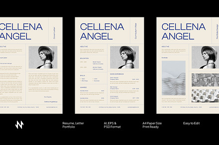 Simple Minimal Resume Template, a Resume Template by Neermana