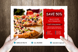 Dominos Post Card Template