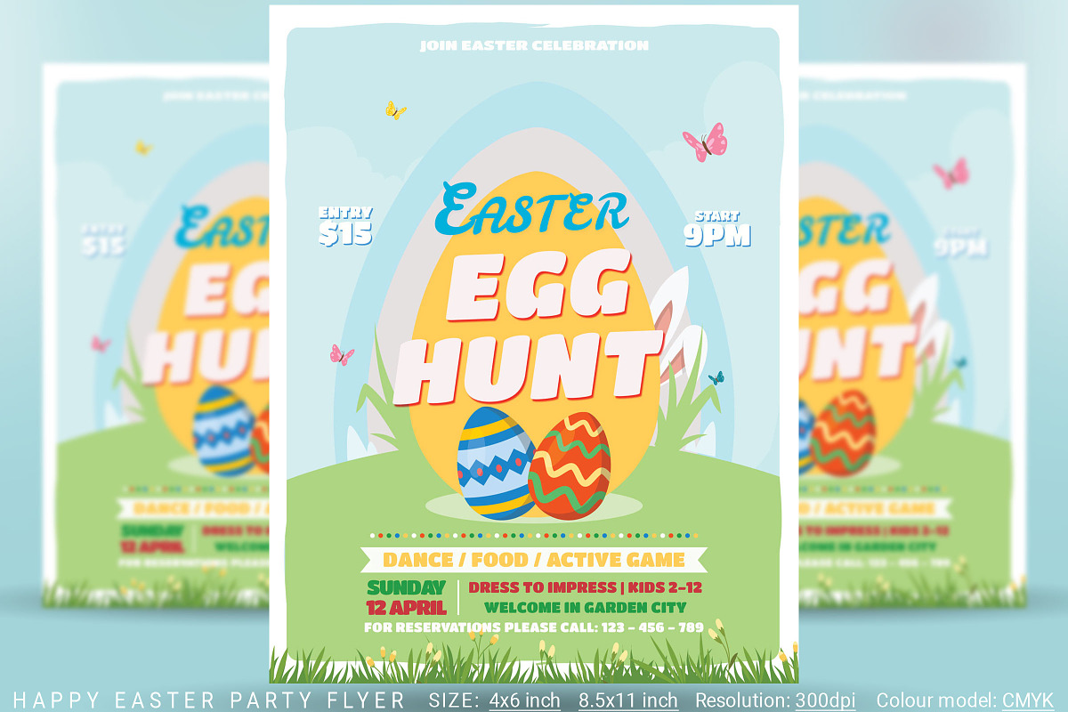 Happy Easter Party Flyer, a Flyer Template by Artolus (Photo 1 of 5)