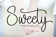 Sweety | Script Font, a Handwritten Font by Scratchones (Thumbnail 1 of 9)