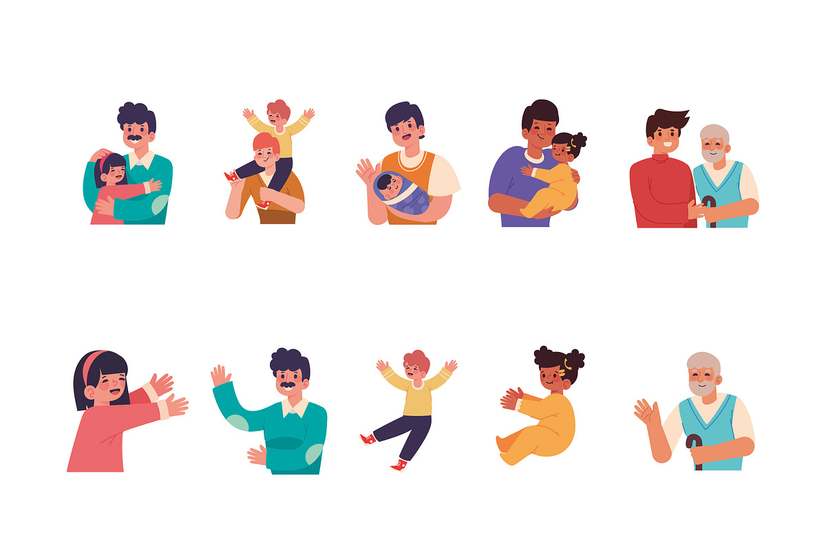 Father’s Day Illustration Set, a Templates & Theme by studiogstock
