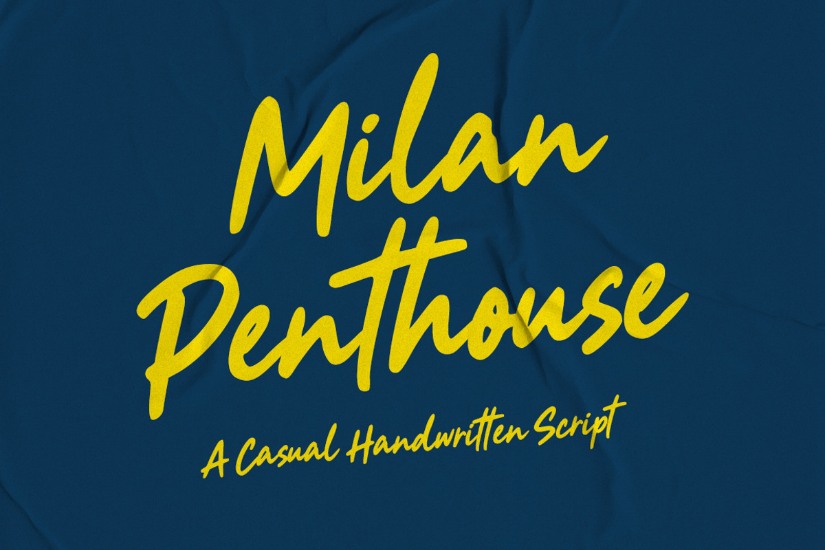 Milan Penthouse, a Handwritten Font by Natural Ink Studio (Photo 1 of 10)