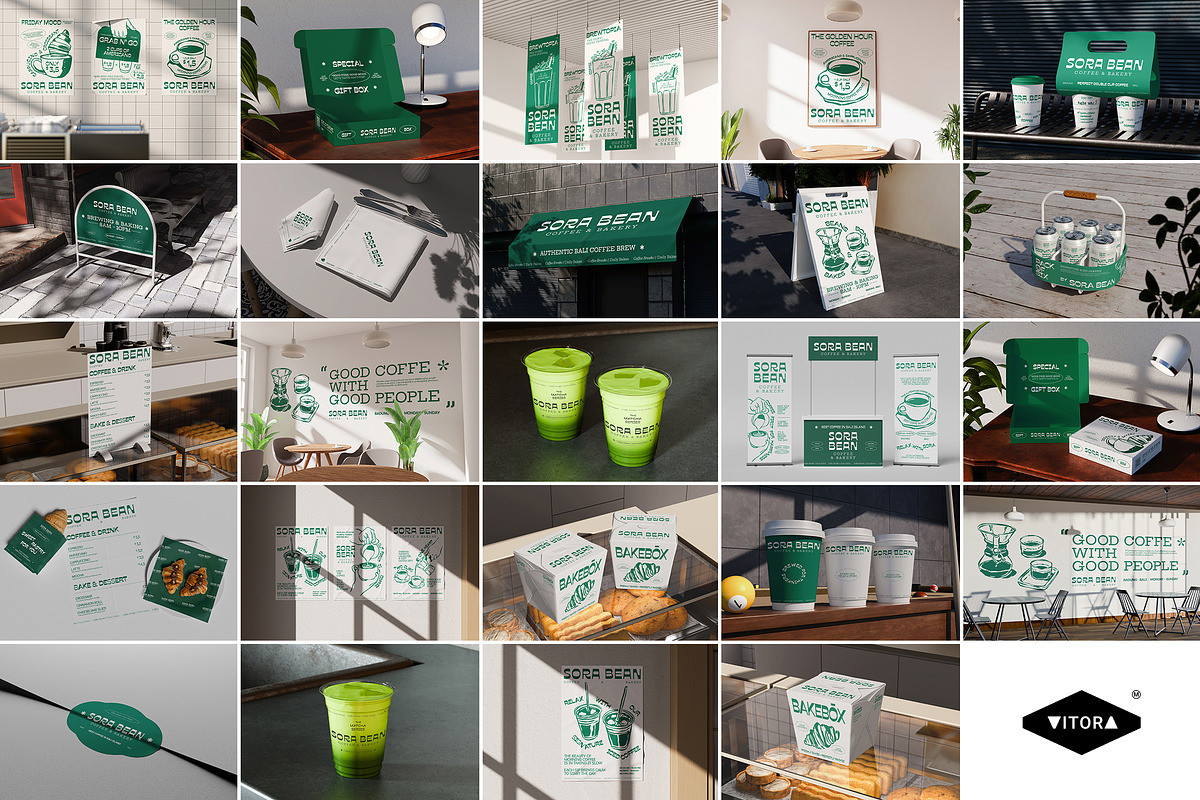 SORA BEAN - Coffee & Bakery Mockups, an Advertising Mockup by Vitora Mockup (Photo 3 of 11)