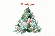 Watercolor Christmas Collection, a Decorative Illustration by MariaScaroniAtelier (Thumbnail 11 of 11)