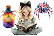 Whimsical Halloween Clipart Sublimat, an Illustration by Designworld (Thumbnail 5 of 6)
