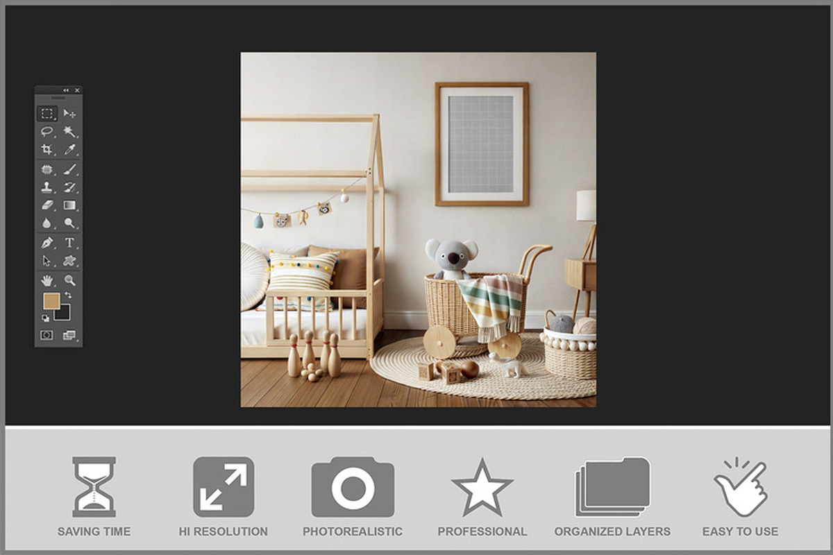 Kids Playroom Frame Mockup, a Product Mockup by Bruno's Shop (Photo 2 of 3)
