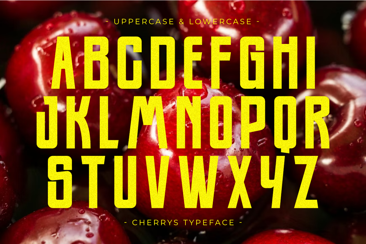 Cherrys - Modern Sans Serif Font, a Sans Serif Font by Pian45 Studio (Photo 4 of 6)