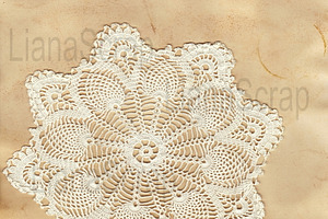 24 Vintage Lace On Tea Dyed Papers