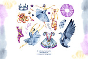 Watercolor ballet clipart set, a Sport Illustration by NataliMiasStore (Thumbnail 2 of 4)