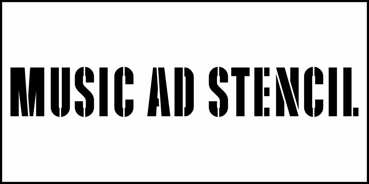 Music Ad Stencil JNL, a Font by Jeff Levine Fonts (Photo 2 of 5)