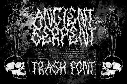 ANCIENT SERPENT- Trash Metal Font, a Blackletter Font by Fonday Studio