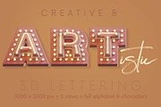 Theater Lights - 3D Lettering, a Graphic by MIIM (Thumbnail 4 of 8)