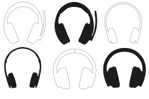 Headphones Set 1 Procreate Brush