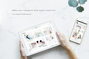 Instagram PUZZLE template-Watercolor, a Social Media Template by CreativeFolks (Thumbnail 3 of 5)