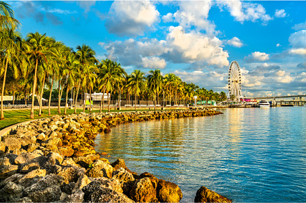 Waterfront of Bayfront Park in Miami, a Nature Photo by Leonid Andronov
