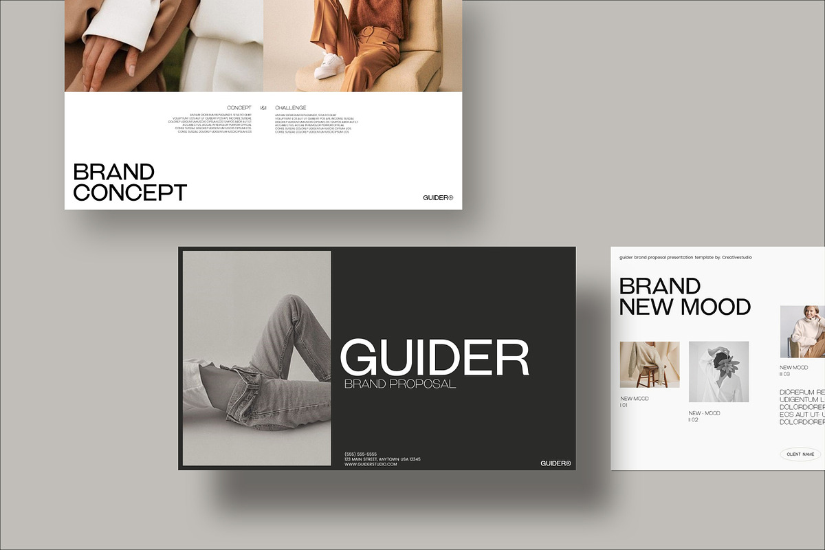Guider Brand Proposal Template, a Presentation Template by evgenystudio (Photo 3 of 8)