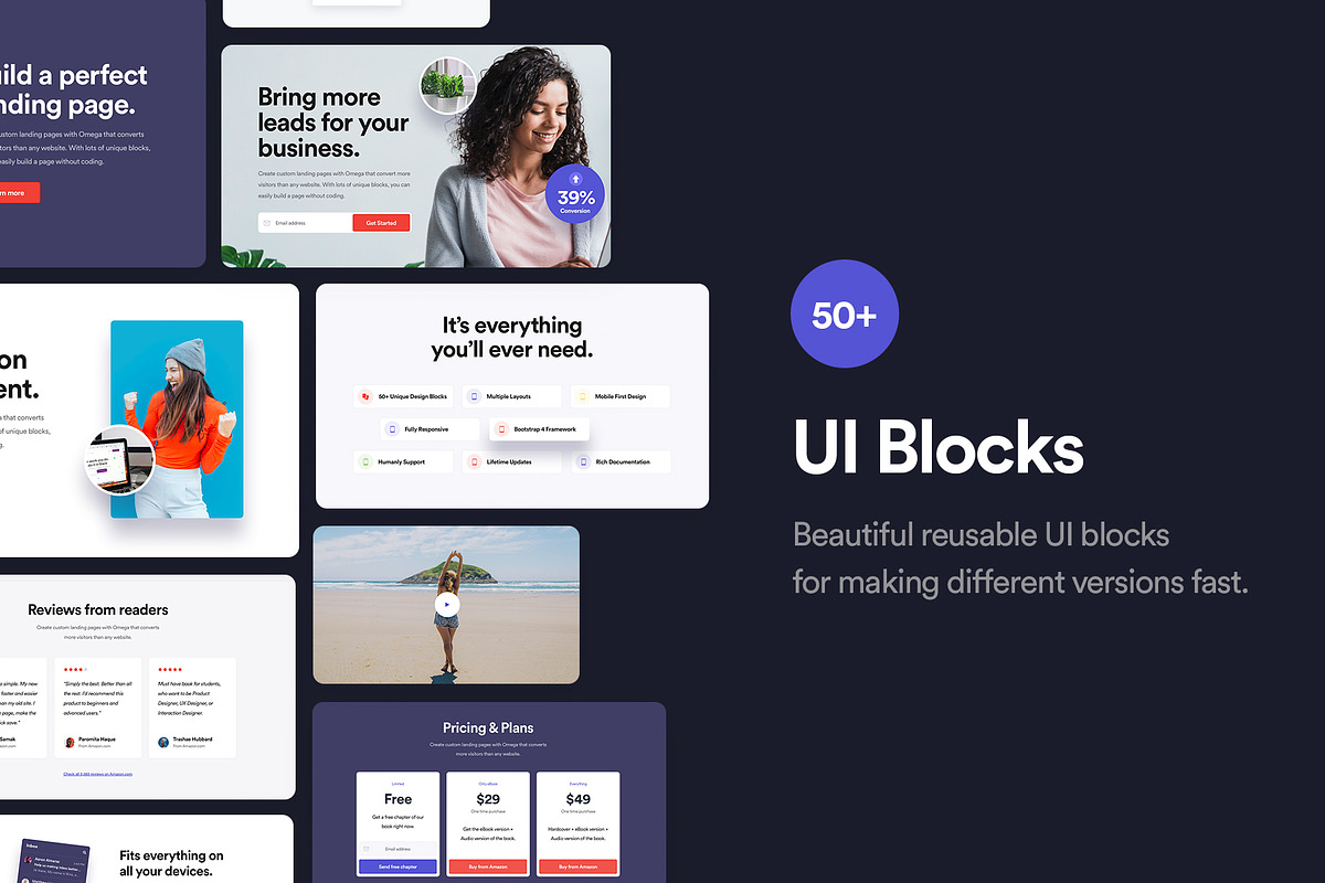 Omega - Landing Page UI Kit, an UI Kit Template by FinestDevs (Photo 5 of 6)