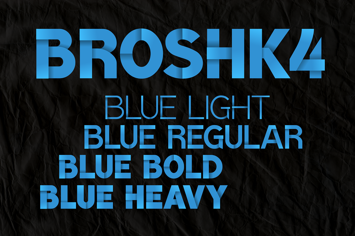 BroshK4-Blue, a Sans Serif Font by glukfonts (Photo 3 of 5)