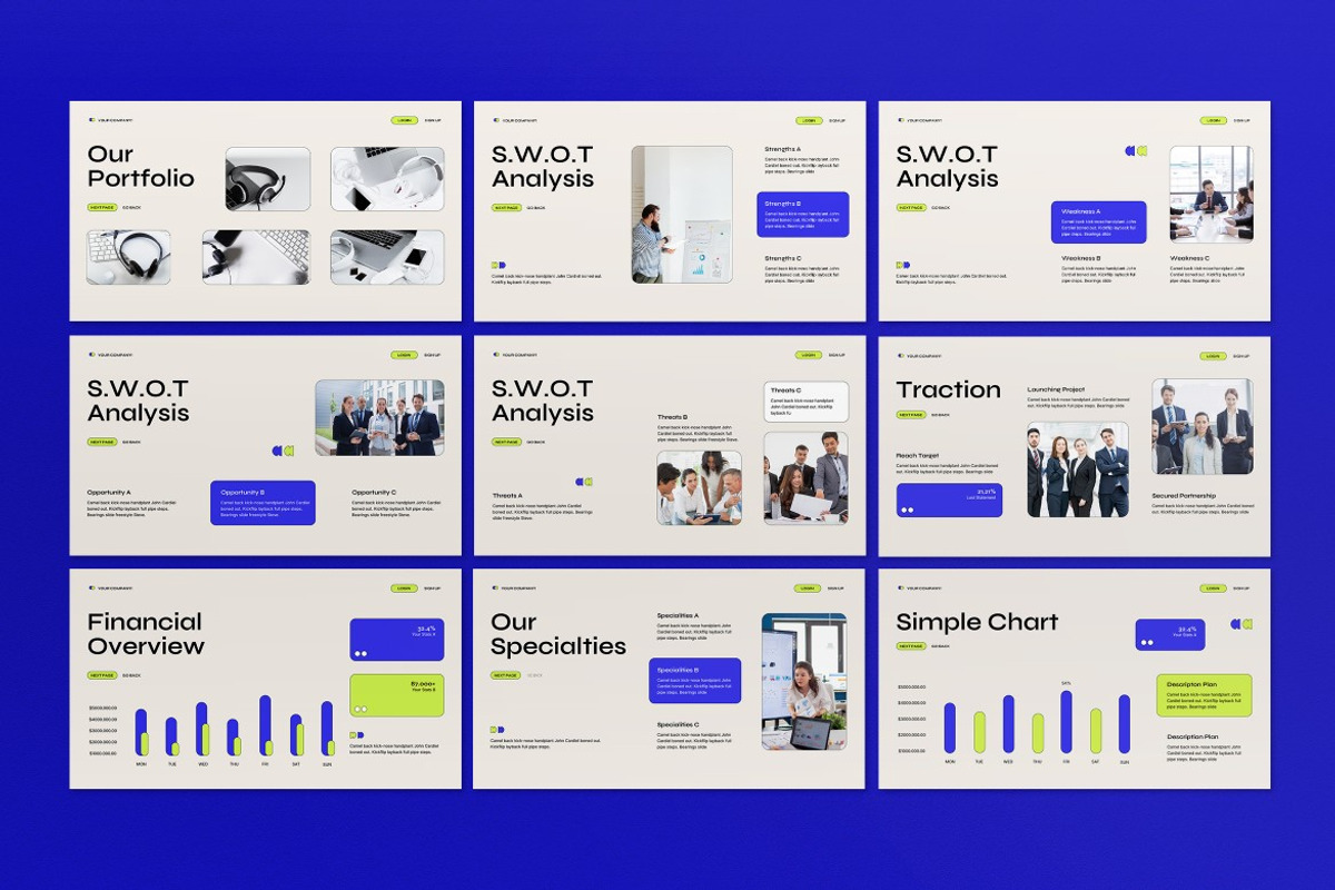 Cream Business Strategy Google Slide, a Presentation Template by graphicook (Photo 3 of 5)