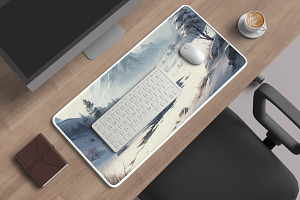 Desk Mat Mockup Fully Editable