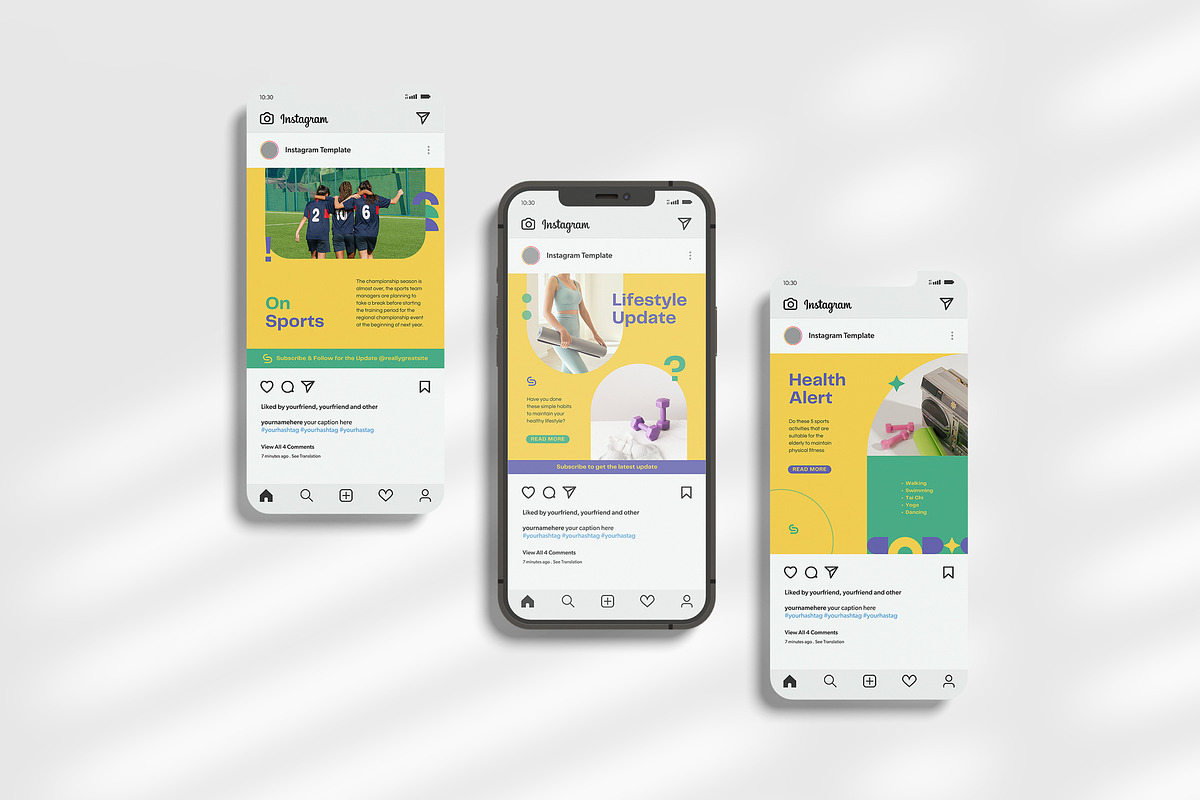 Modern Geometric Newsroom Instagram, a Social Media Template by peterdraw (Photo 6 of 8)