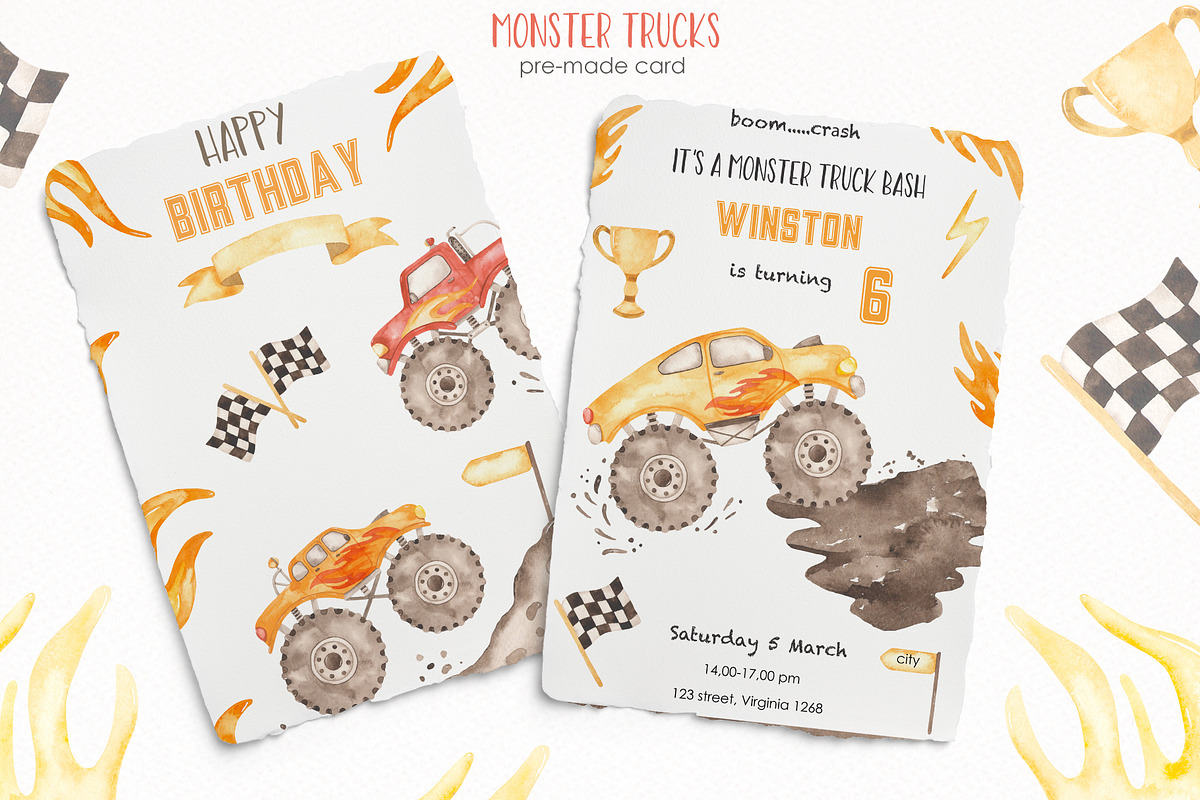 Transport bundle partIII watercolor, a Decorative Illustration by Marina Ermakova (Photo 13 of 29)