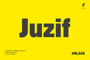Juzif Black (Single Display Font), a Sans Serif Font by Lella7