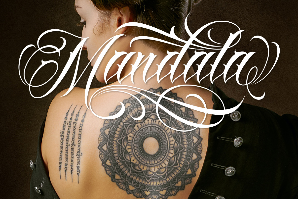 Hustler | Tattoo Style, a Script Font by Muntab_Art (Photo 2 of 8)
