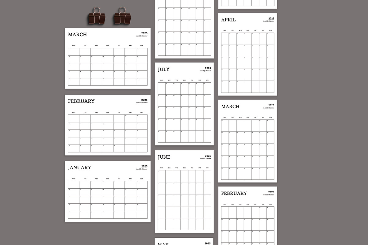 Monthly Planner 2025, a Stationery Template by Design Zone (Photo 5 of 5)