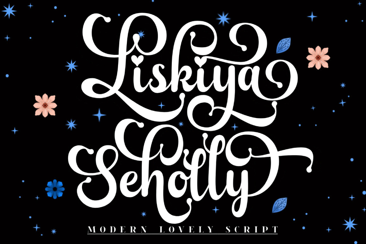 Liskiya Seholly Script, a Script Font by Madjack.font (Photo 14 of 15)