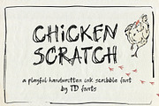 Chicken handwritten scribble font, a Handwritten Font by TD fonts (Thumbnail 1 of 10)