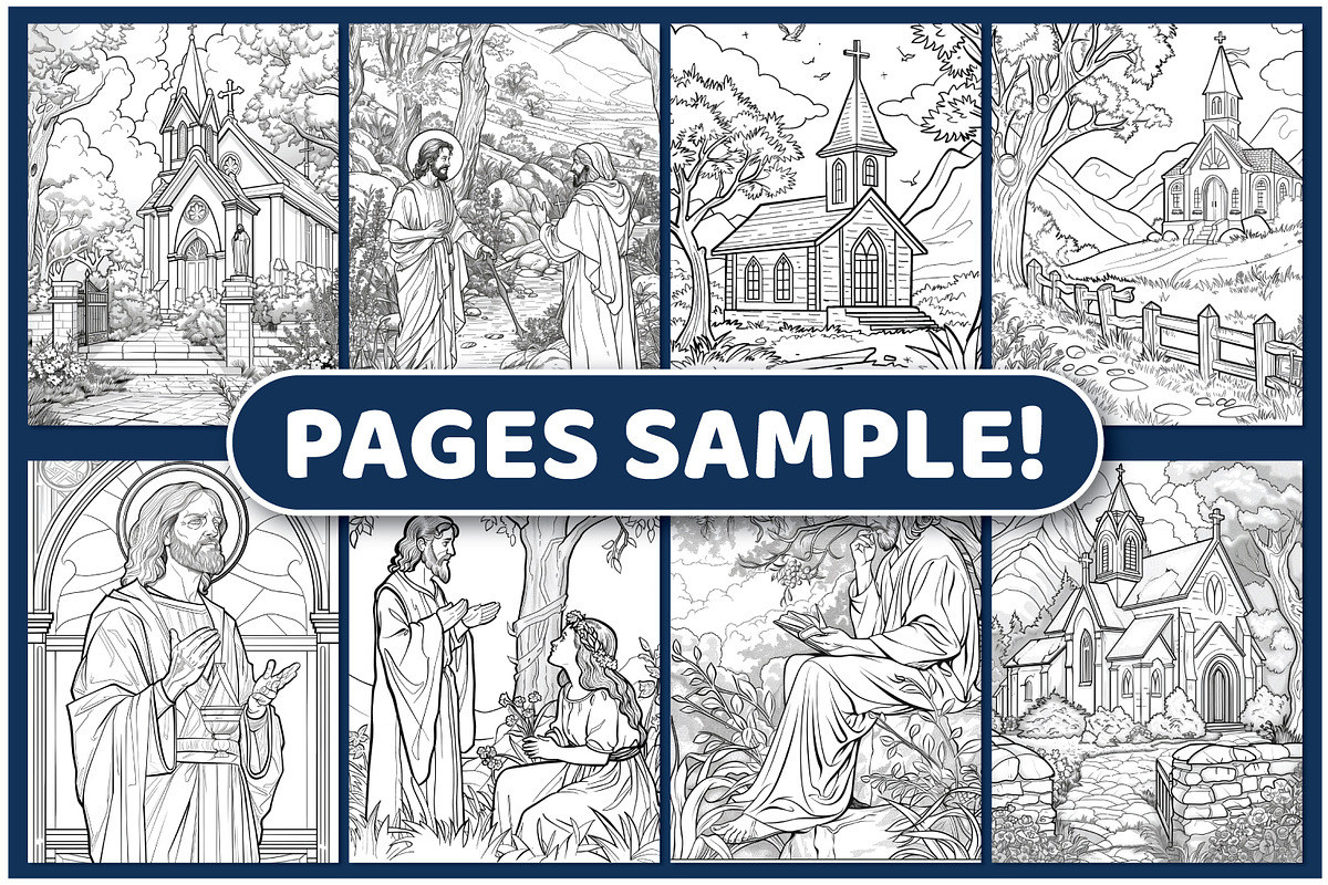 200 Christian Coloring Pages, a Seasonal Illustration by BrightMart (Photo 2 of 3)