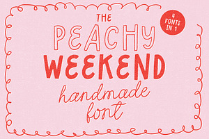 Peachy Weekend Handwritten Font, a Handwritten Font by supfonts