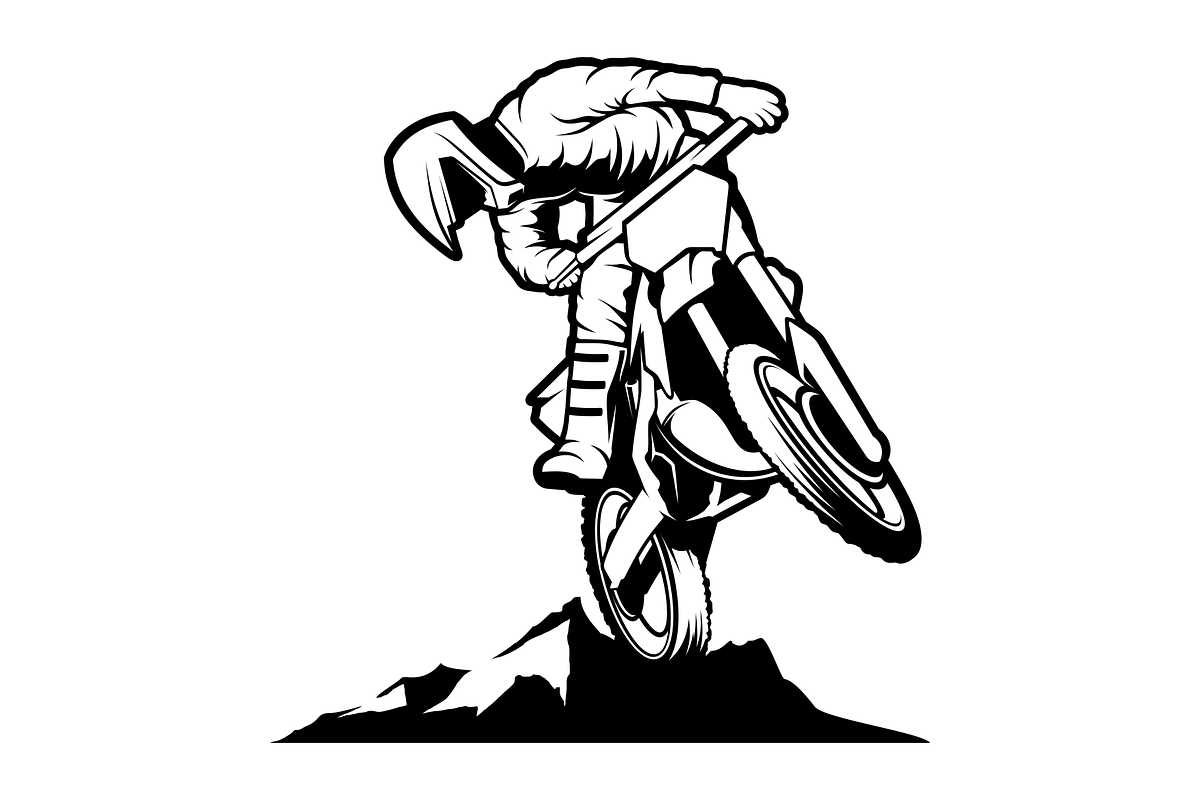 Motocross vector illustration, a Transportation Illustration by TFamz