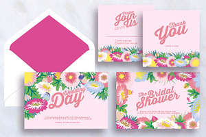 Wedding Set with Blossoming Flowers