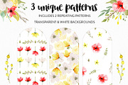Watercolor Flower Set - Red & Yellow, an Illustration by foxandhazel (Thumbnail 5 of 6)