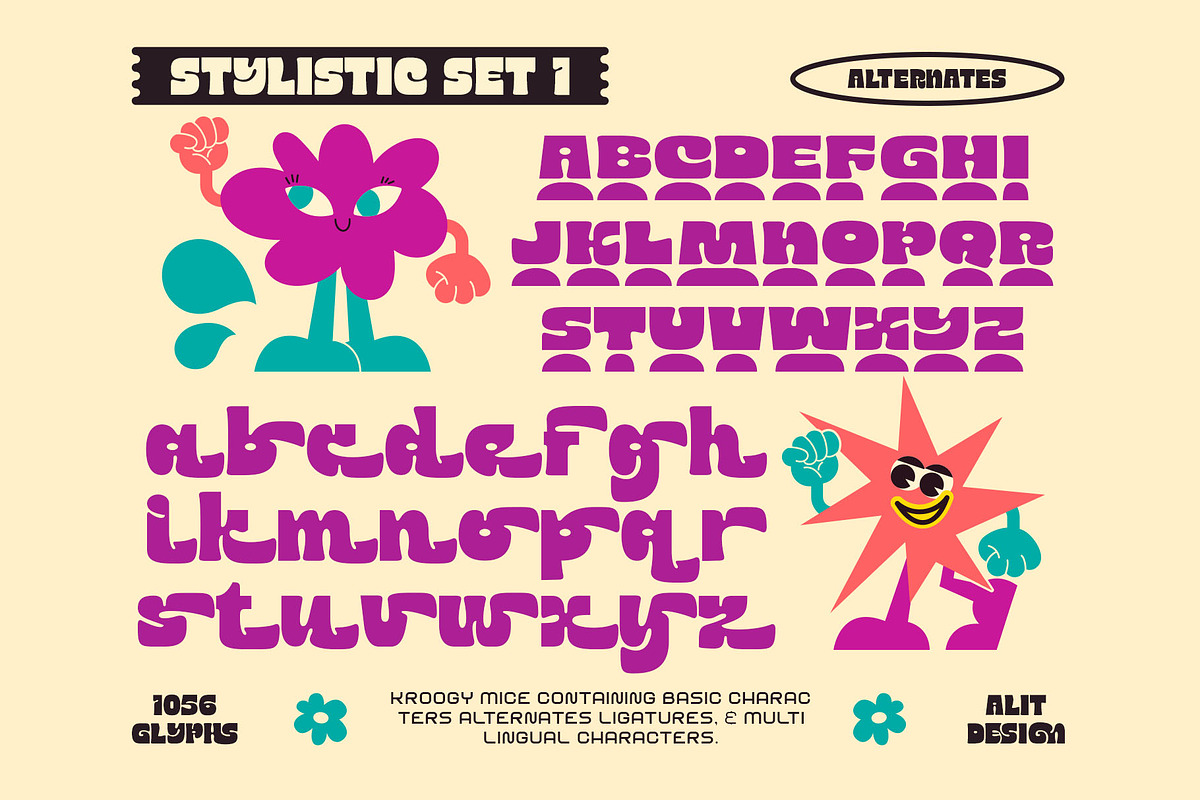 Kroogy Mice Typeface, a Sans Serif Font by alit design (Photo 12 of 21)