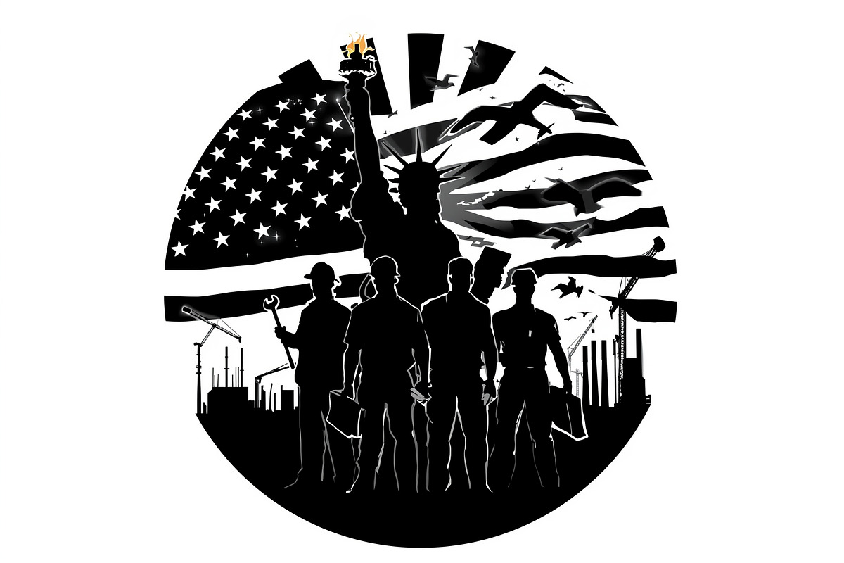America Worker Vector Bundle, an Illustration by jahid234 (Photo 16 of 21)