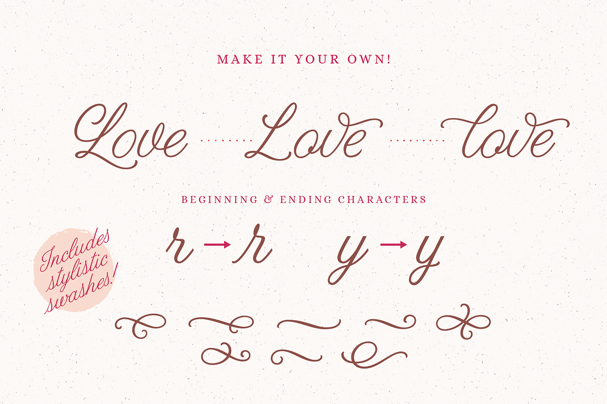 Lockhart- Romantic Script Font, a Script Font by Danielle Eneh (Photo 7 of 11)