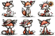 Whimsical Summer Fox Clipart, an Illustration by DreamArtGraphic (Thumbnail 4 of 4)