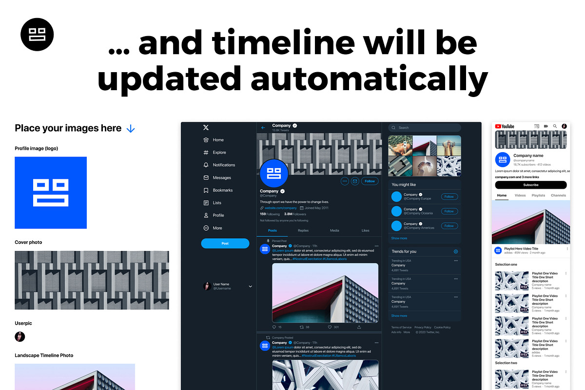 2024 Social Media UI Kit for Figma, a Social Media Template by Modularity Design (Photo 3 of 8)