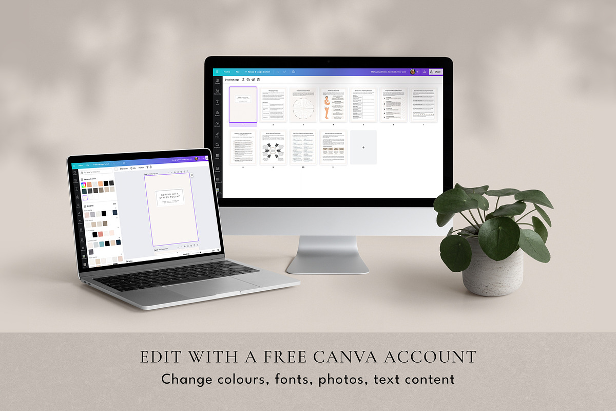 Coping With Stress Canva Templates, a Design Template by Miri Campbell (Photo 6 of 9)