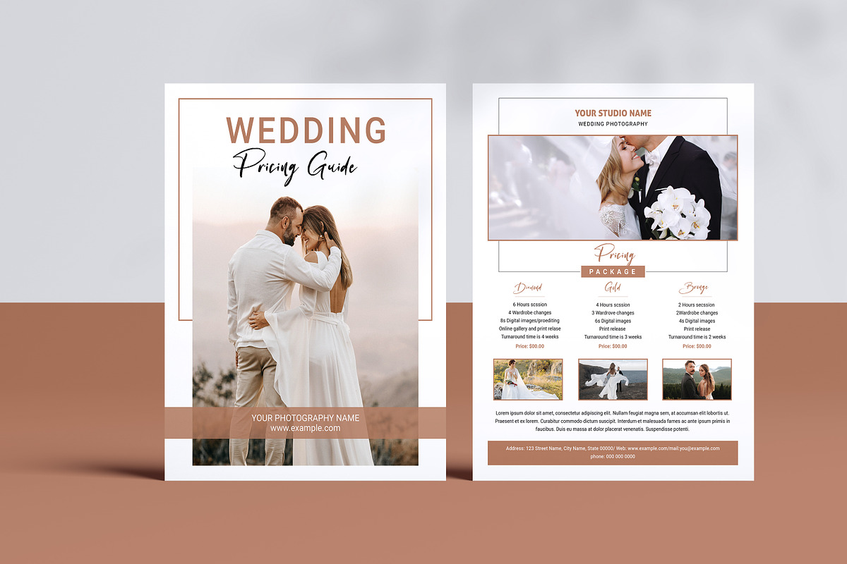 Wedding Price Guide Template, a Flyer Template by crazyOWL (Photo 2 of 4)